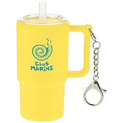 Mini Straw Mug with Keychain - 4 oz.