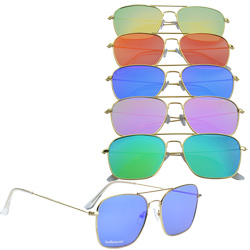 Aviator Sunglasses With Mirrored Lenses