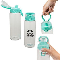 Cool Gear® Cylinder Bottle with Halo Lid - 32 Ounces
