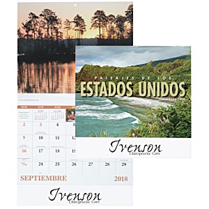 Landscapes of America Calendar (Spanish) - Stapled Main Image