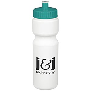 Sport Bottle with Push Pull Lid - 28 oz. - White Main Image