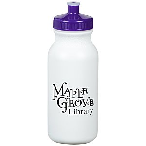Sport Bottle with Push Pull Lid - 20 oz. - White Main Image