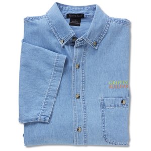 Short Sleeve 100% Cotton Denim Shirt Main Image