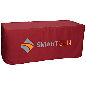 Serged Closed-Back Fitted Table Cover - 6' Main Image