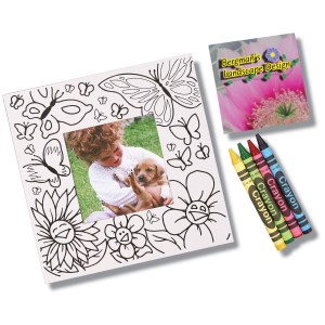 Picture Me Coloring Magnet Frame - Flowers Main Image