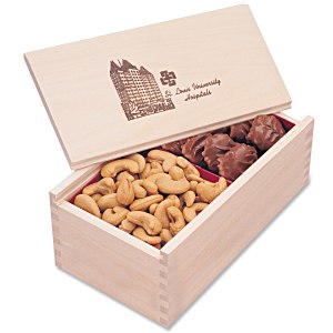 Wooden Box with Turtles & Cashews Main Image