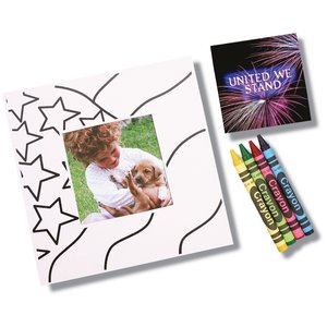 Picture Me Coloring Magnet Frame - Flag Main Image