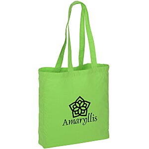 Gusseted Cotton Sheeting Tote - Color Main Image