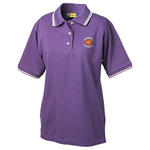Stain Release Tipped Pique Polo - Ladies' Main Image