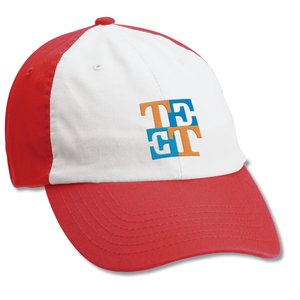 Bio-Washed Cap - White Front - Embroidered Main Image