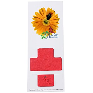 Plant-A-Shape Flower Seed Bookmark - Cross Main Image