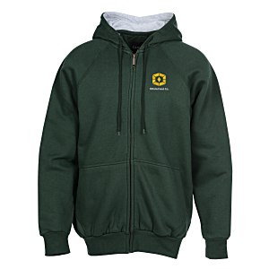 Thermal-Lined Full-Zip Sweatshirt - Embroidered Main Image