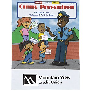 Crime Prevention Coloring Book Main Image