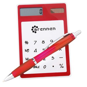 Sleek-n-Slim Clear Calculator / Curvy Pen Gift Set Main Image