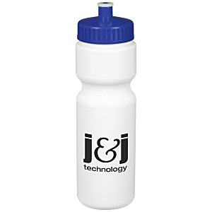 Sport Bottle with Push Pull Lid - 28 oz. - White - 24 hr Main Image