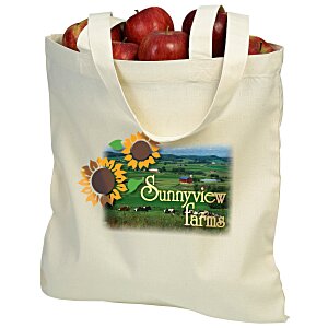 Cotton Sheeting Natural Economy Tote - 15-1/2" x 15" - Full Color Main Image