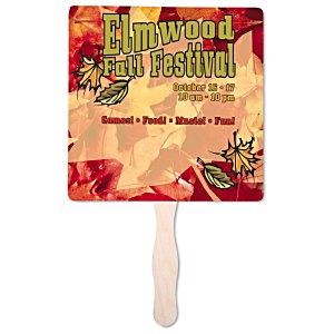 Hand Fan - 8" Square - Full Color Main Image
