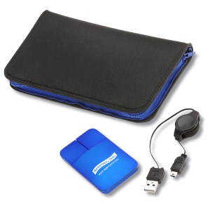 Light-up Mouse with Zippered Mouse Pad Case Main Image