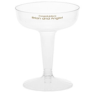 2-Piece Plastic Champagne Glass - 4 oz. - Low Qty Main Image
