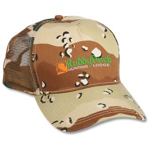 Mesh Back Desert Camo Cap - Embroidered Main Image