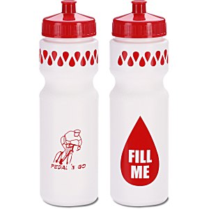Sport Bottle with Push Pull Lid - 28 oz. - White - Fill Me Main Image