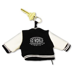 Zipee Mini Letterman Jacket Keychain Closeout Main Image