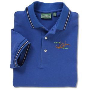 Outer Banks Nautical Stripe Pique Polo - Men's Main Image