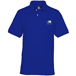 Hanes ComfortBlend 50/50 Jersey Pocket Sport Shirt Main Image