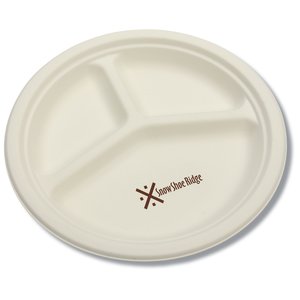 Compostable Compartment-Style Paper Plate - Low Qty Main Image