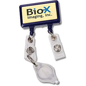 Dual Strap Retractable Badge Holder with Light Main Image