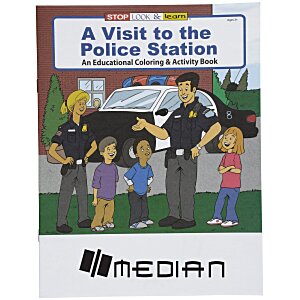 A Visit to the Police Station Coloring Book Main Image