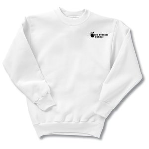 Hanes ComfortBlend Sweatshirt - Youth - Screen - White Main Image