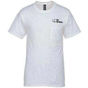 Hanes Beefy-T with Pocket - White Main Image