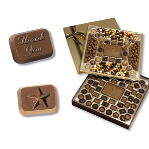 2-Tier Chocolate Treat Box - Thank You & Star Main Image