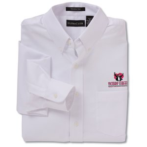 Ultra Club 60/40 Oxford Dress Shirt - Men's - White Main Image