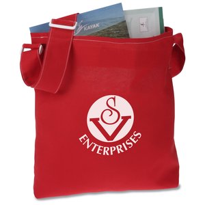 Contrast Stitch Sling Tote - Colors Main Image