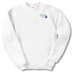 Hanes ComfortBlend Sweatshirt - Embroidered - White Main Image