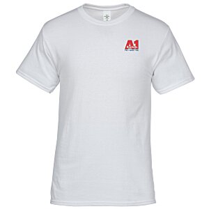 Hanes 50/50 ComfortBlend T-Shirt - Embroidered - White Main Image