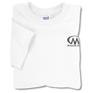 Anvil 5.4 oz. Cotton T-Shirt - White Main Image
