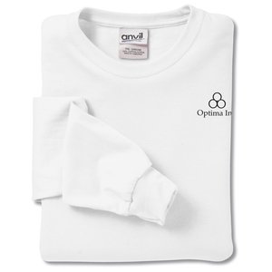 Anvil 5.4 oz. LS T-Shirt w/TearAway Label - White Main Image