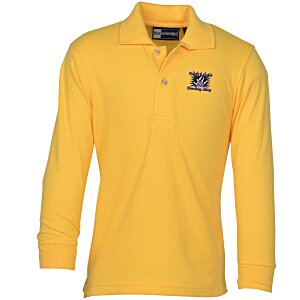Superblend Long Sleeve Pique Polo - Youth Main Image