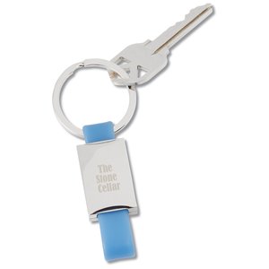 Rectangle Metal Key Tag with Accent Strap Main Image