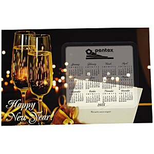 Greeting Card with Magnetic Calendar - Champagne Main Image
