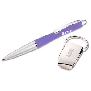 Groove-N-Lock Thumb Pad Key Tag / Pen Gift Set Main Image