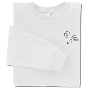 Anvil Organic 5 oz. Long-Sleeve T-Shirt - White Main Image