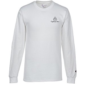 Champion Long-Sleeve Tagless T-Shirt - White Main Image