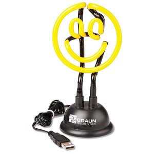 Neon Smiley Face USB Light Main Image