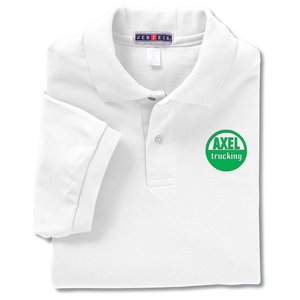 Jerzees Spotshield Pique Sport Shirt - White Main Image