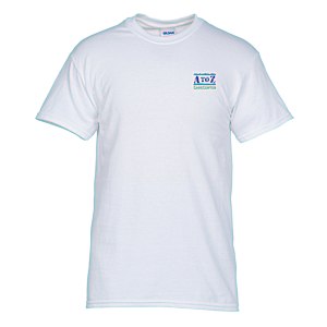 Gildan 5.3 oz. Cotton T-Shirt - Men's - Embroidered - White Main Image
