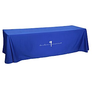 Hemmed Open-Back Poly/Cotton Table Throw - 8' - 24 hr Main Image